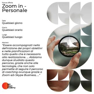 Zoom in | percorso di coaching